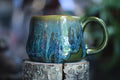 11-E Mossy Wave Squat Gourd Mug, 14 oz.