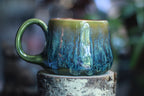 11-E Mossy Wave Squat Gourd Mug, 14 oz.