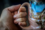12-B Copper Agate Barely Flared Textured Acorn Mug - TOP SHELF, 18 oz.
