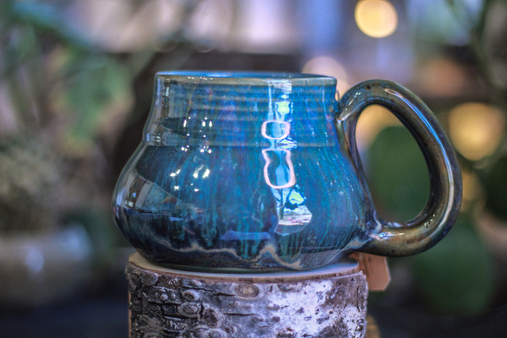 10-E Blue EXPERIMENT Notched Acorn Mug, 19 oz.