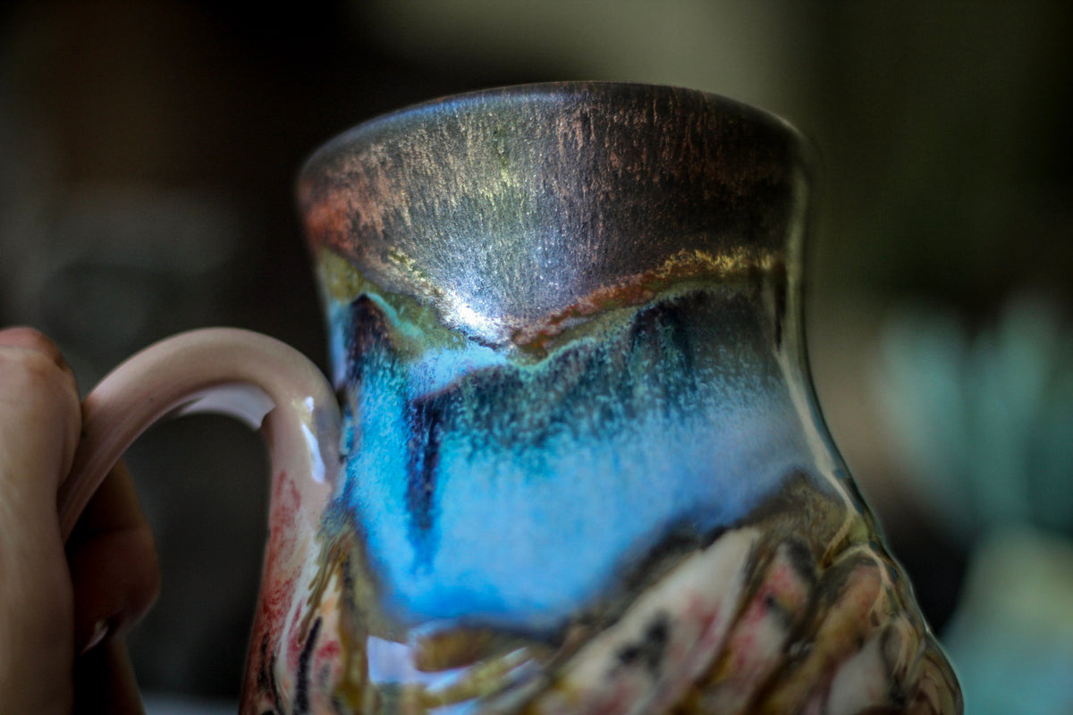 12-B Copper Agate Barely Flared Textured Acorn Mug - TOP SHELF, 18 oz.
