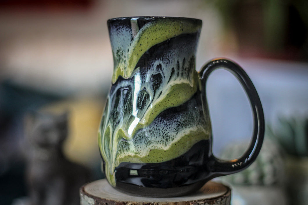 13-D Mossy Grotto Flared Acorn Mug, 15 oz.