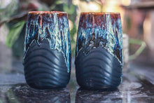Load image into Gallery viewer, 12-D New Wave Notched Textured Mug Set, 22 oz. (each)