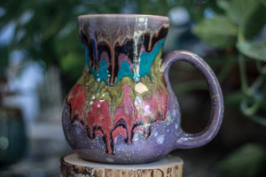 02-A Purple Rainbow Grotto Flared Mug, 26 oz.