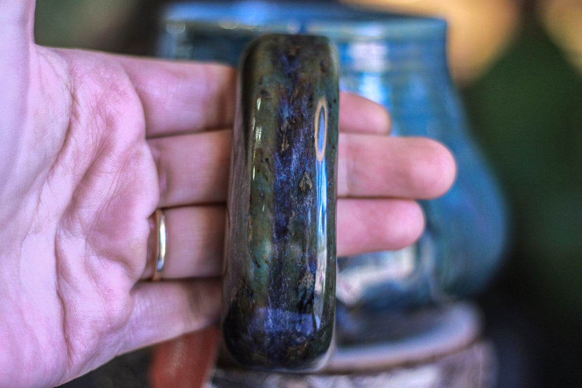 10-E Blue EXPERIMENT Notched Acorn Mug, 19 oz.