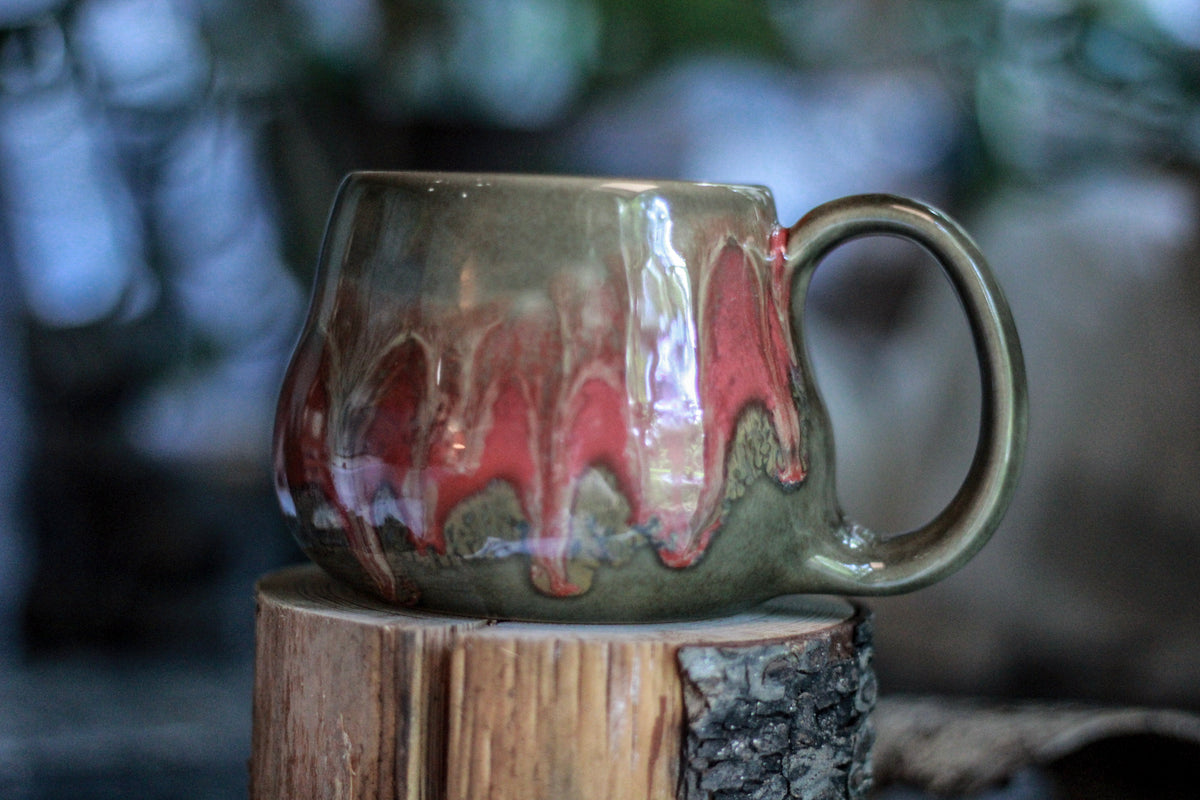 13-E Pink & Grey PROTOTYPE Squat Gourd Mug, 13 oz.
