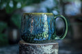 13-E Mossy Wave Textured Squat Gourd Mug, 16 oz.