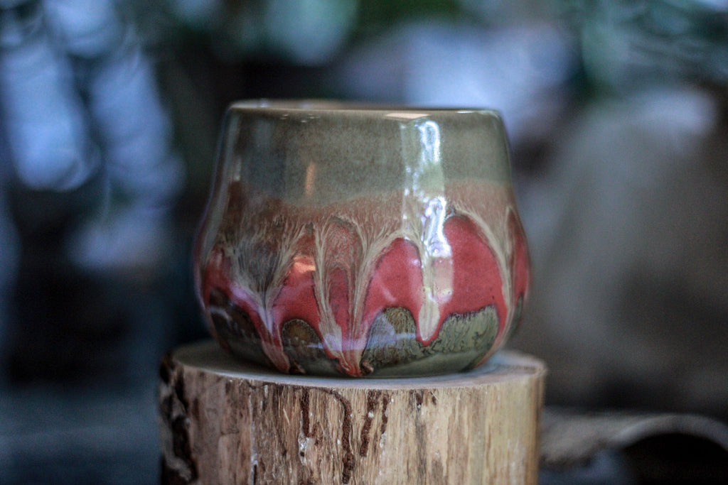13-E Pink & Grey PROTOTYPE Squat Gourd Mug, 13 oz.