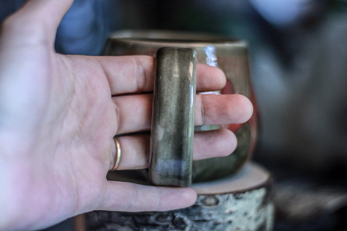 13-E Pink & Grey PROTOTYPE Squat Gourd Mug, 13 oz.