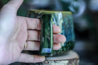 13-E Mossy Wave Textured Squat Gourd Mug, 16 oz.