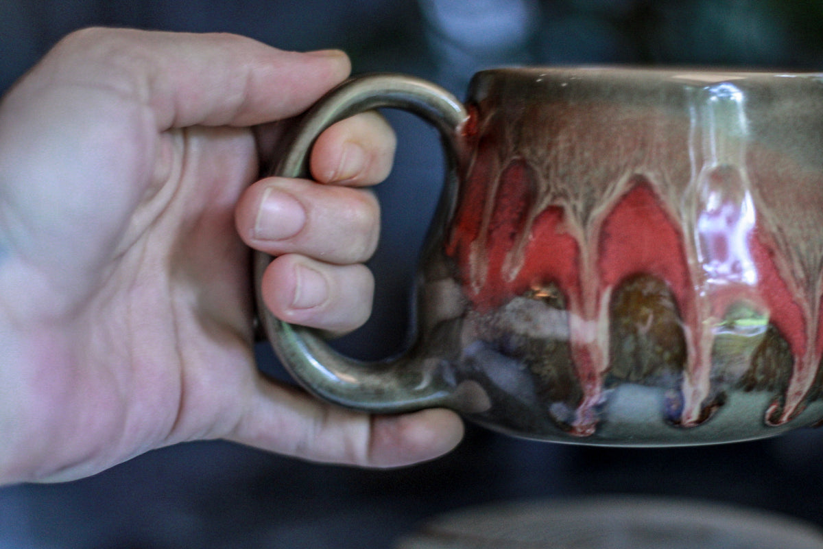 13-E Pink & Grey PROTOTYPE Squat Gourd Mug, 13 oz.