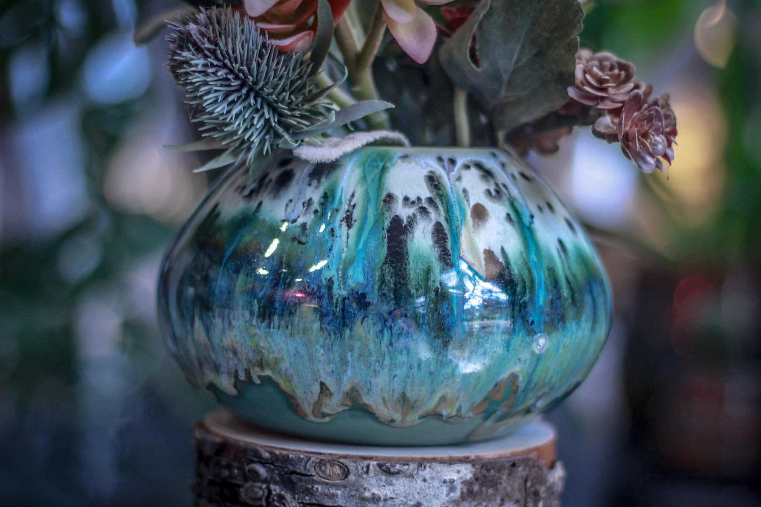 02-B Champlain Falls Squat Vase - MISFIT, 27 oz. - 15% off
