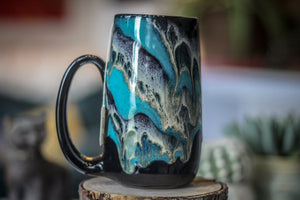 14-D Turquoise Grotto Notched Mug, 17 oz.