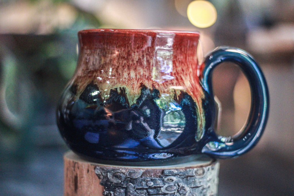 13-D Lava Falls Barely Flared Notched Acorn Mug, 20 oz.