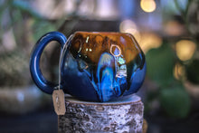 Load image into Gallery viewer, 11-E Blue EXPERIMENT Notched Mug, 17 oz.