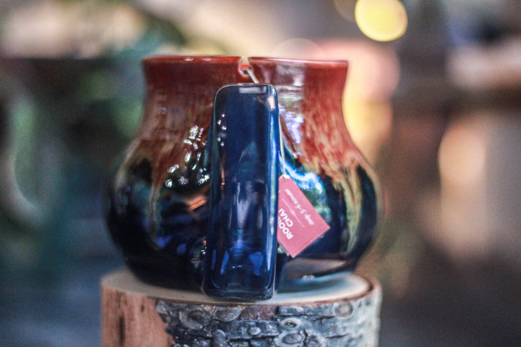 13-D Lava Falls Barely Flared Notched Acorn Mug, 20 oz.