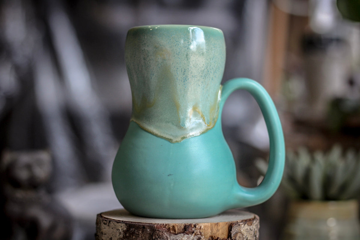 14-D Atlantean Jade Gourd Mug, 15 oz.
