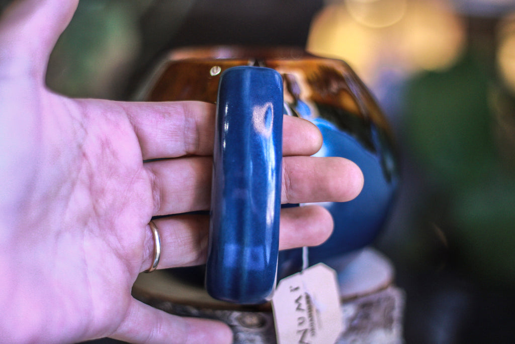 11-E Blue EXPERIMENT Notched Mug, 17 oz.