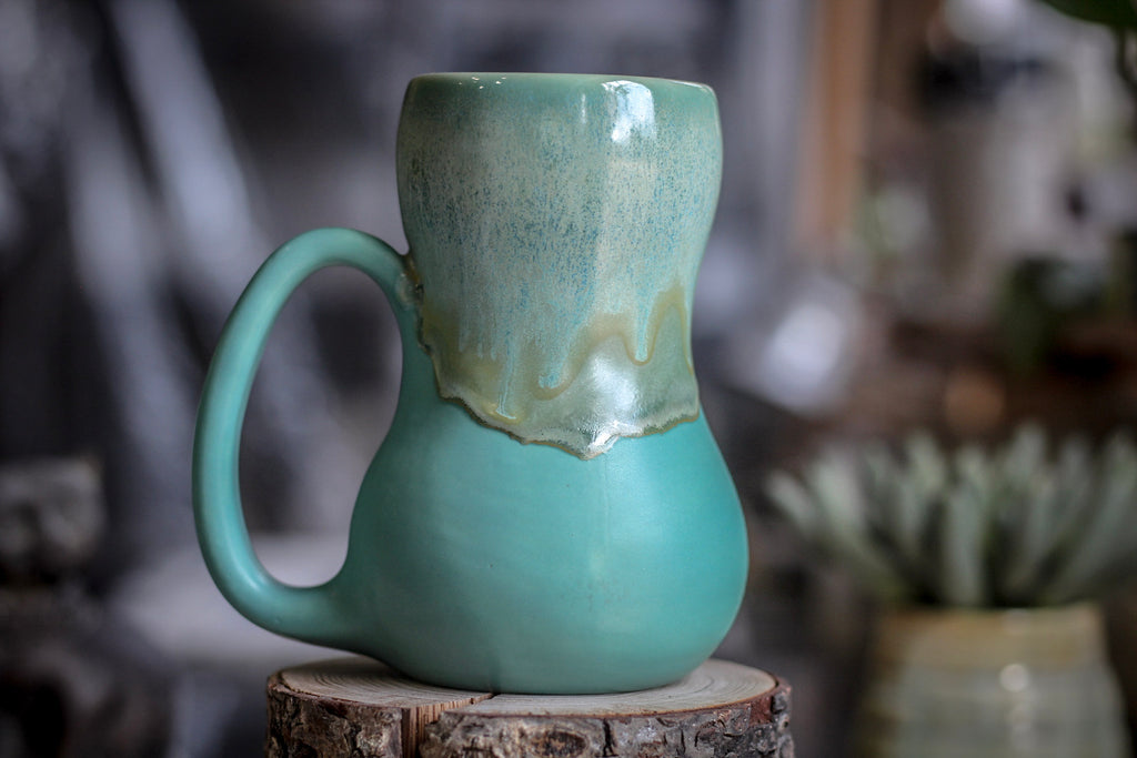 14-D Atlantean Jade Gourd Mug, 15 oz.