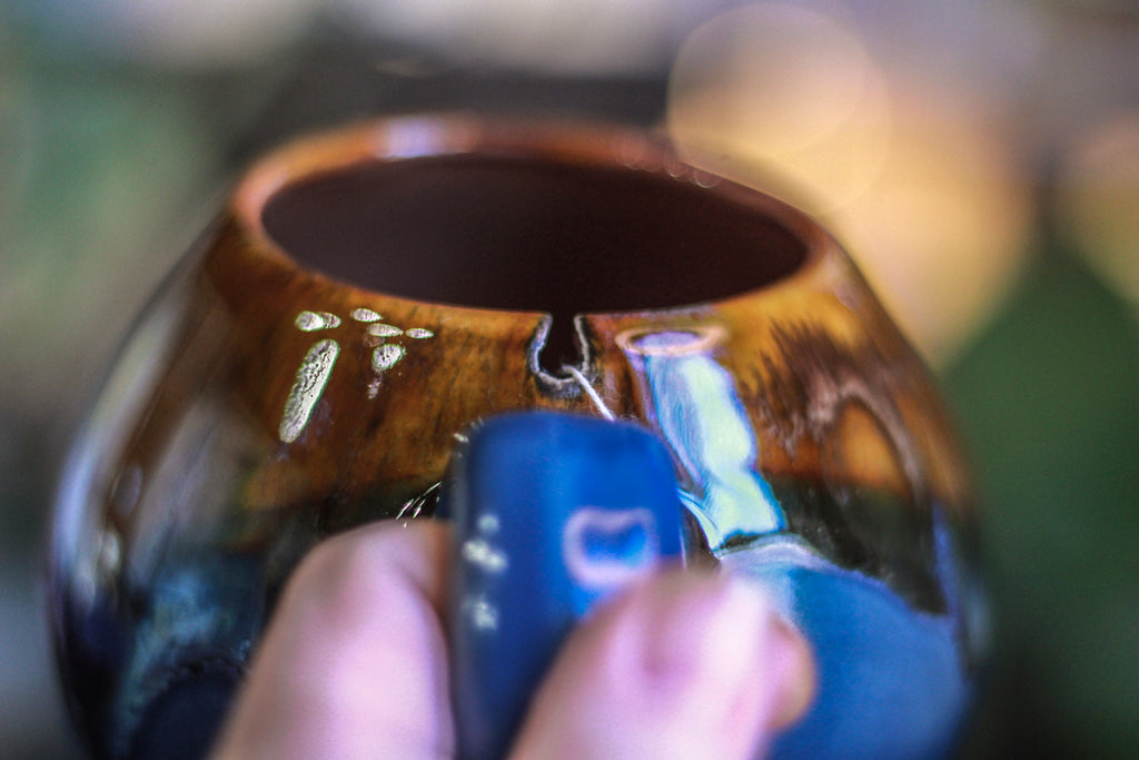 11-E Blue EXPERIMENT Notched Mug, 17 oz.