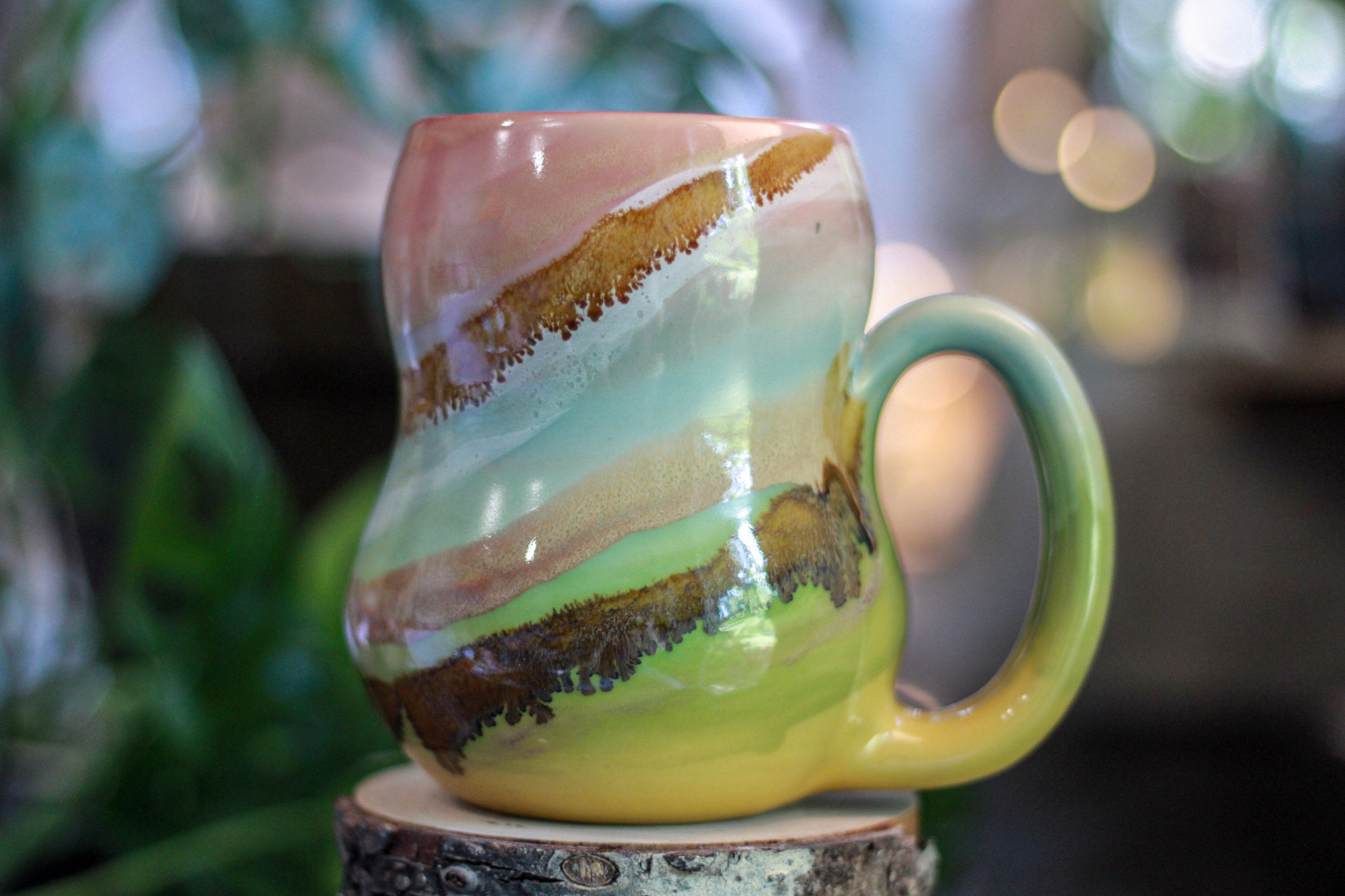 02-C Rainbow PROTOTYPE Gourd Mug, 23 oz.