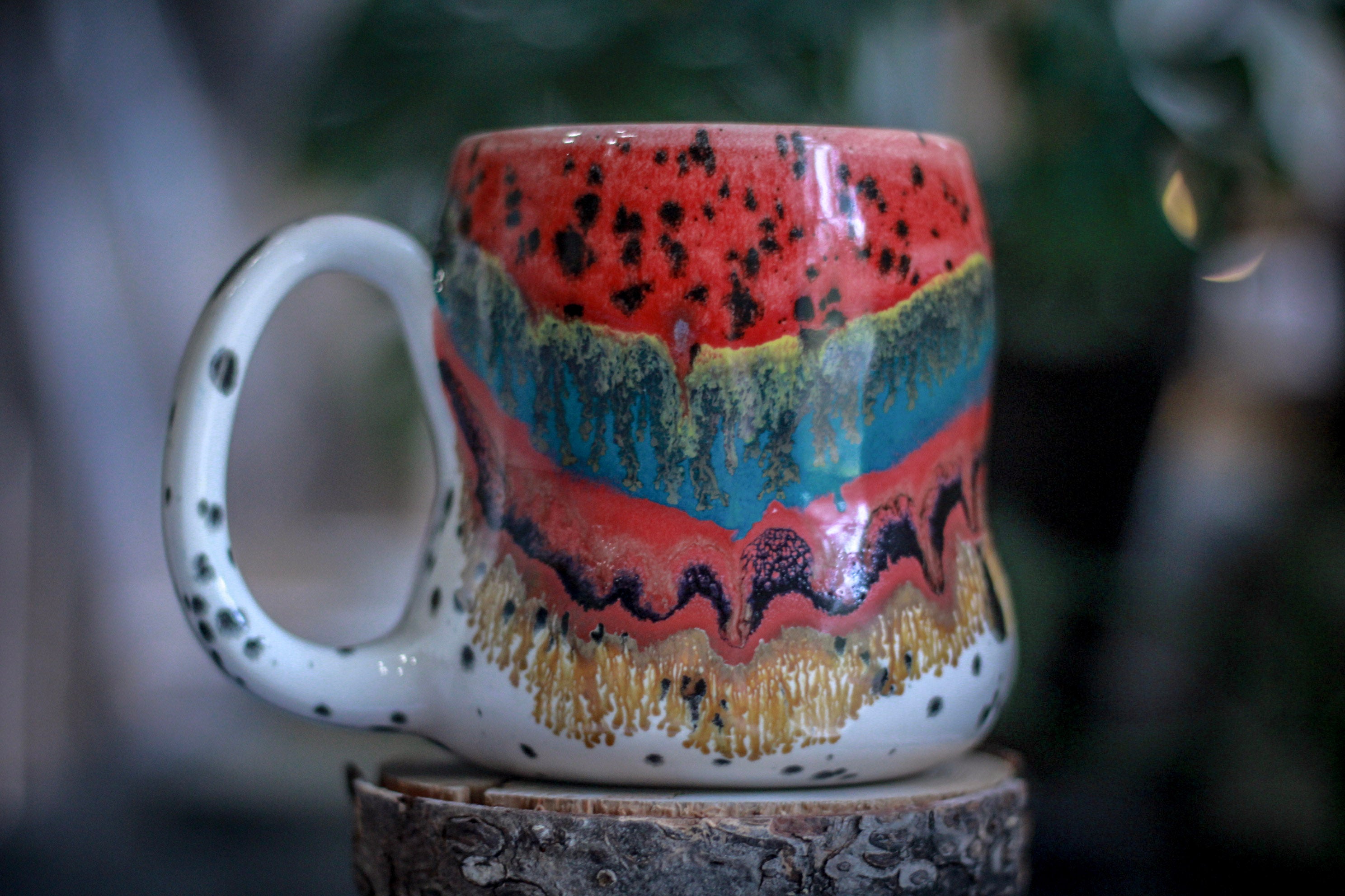 02-A Desert Rainbow Variation Gourd Mug, 20 oz.