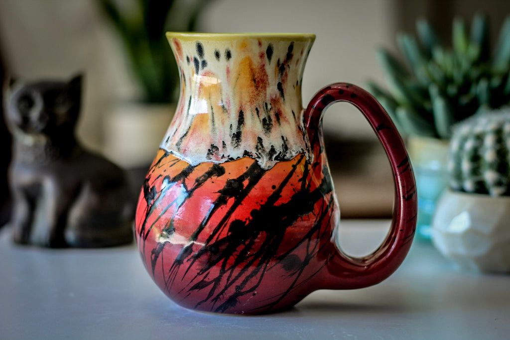 02-A Rainbow Corona Flow Flared Mug - TOP SHELF, 21 oz.
