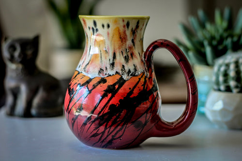 02-A Rainbow Corona Flow Flared Mug - TOP SHELF, 21 oz.