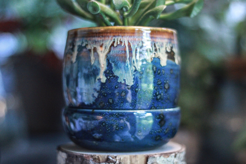 13-C New Wave Planter with Dish - ODDBALL, - 15% off