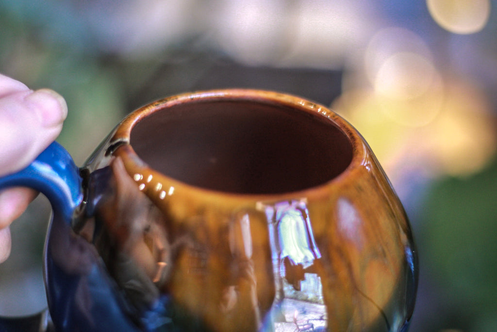 11-E Blue EXPERIMENT Notched Mug, 17 oz.