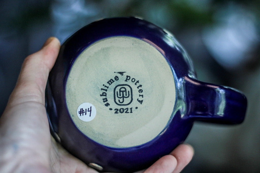 14-D New Wave Squat Fat-Bottomed Mug, 14 oz.