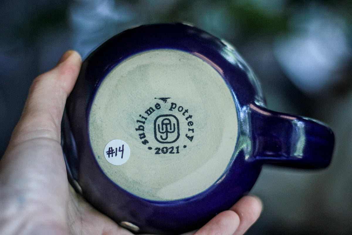 14-D New Wave Squat Fat-Bottomed Mug, 14 oz.