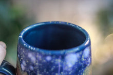 Load image into Gallery viewer, 14-B Blue PROTOTYPE Notched Mug - TOP SHELF MISFIT, 23 oz.