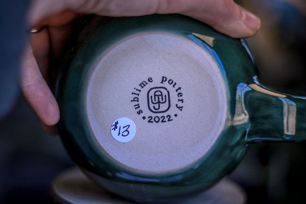 13-D New Wave Barely Flared Textured Mug, 17 oz.