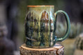 15-E Spanish Moss Variation Textured Stein Mug, 14 oz.
