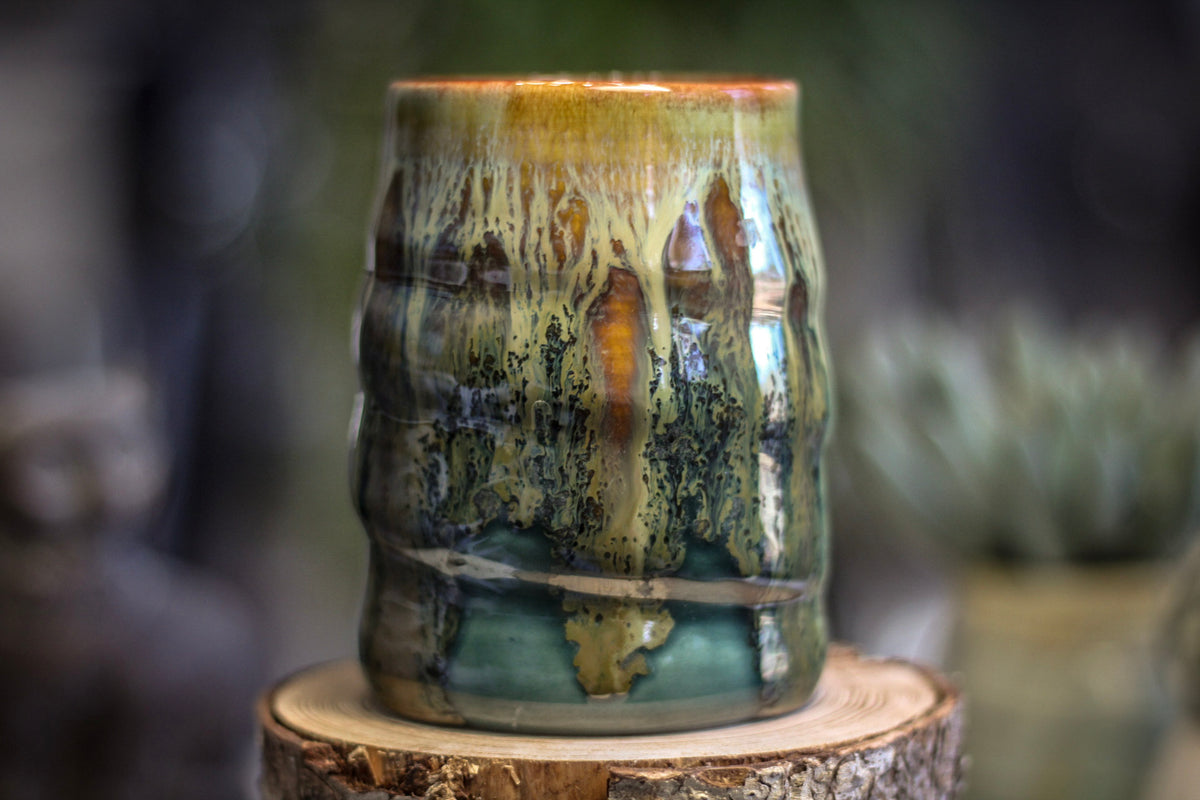 15-E Spanish Moss Variation Textured Stein Mug, 14 oz.