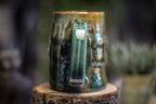 15-E Spanish Moss Variation Textured Stein Mug, 14 oz.