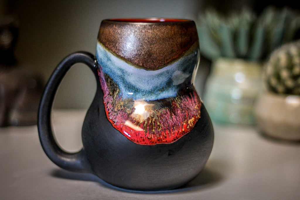 15-B Copper Agate Gourd Mug, 20 oz.