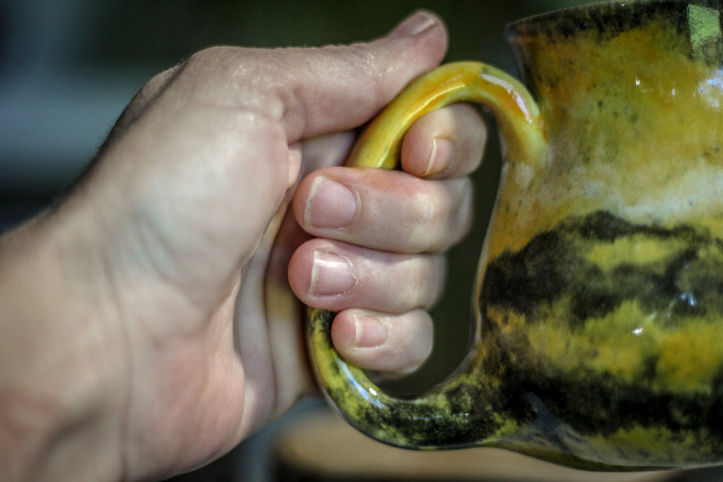 14-E Bumble Bee Jasper PROTOTYPE Barely Flared Mug, 12 oz.