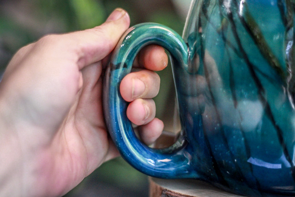 21-A  Labradorite Notched Mug - TOP SHELF, 28 oz.