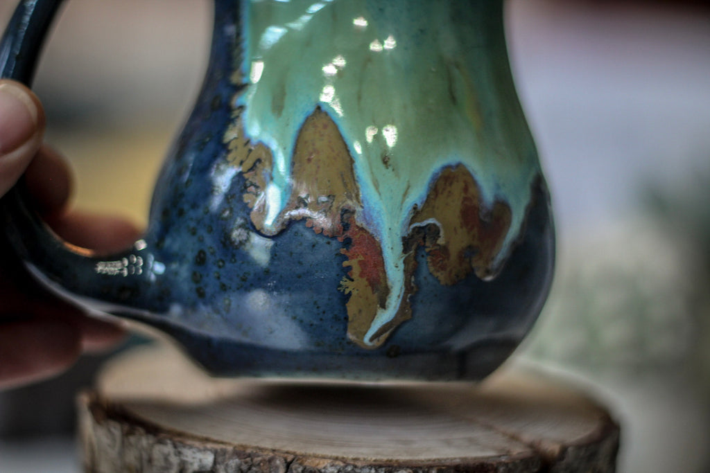 16-E Boreal Bliss Variation Gourd Mug, 14 oz.