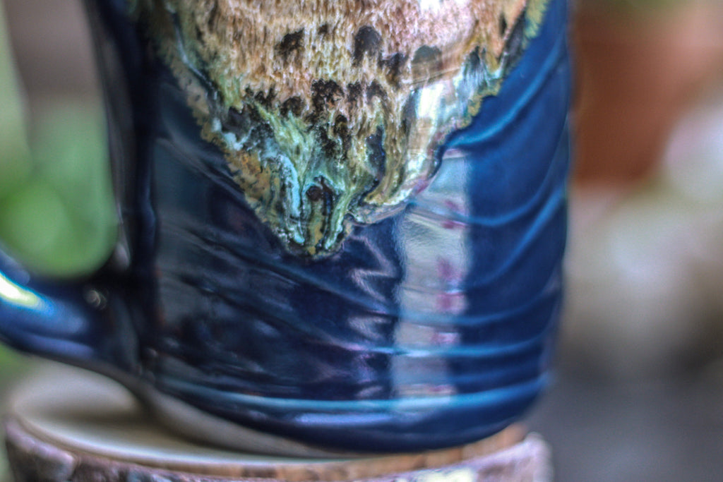 13-C Molten Rainbow Cheetah Notched Textured Acorn Mug - MISFIT, 24 oz. - 10% off