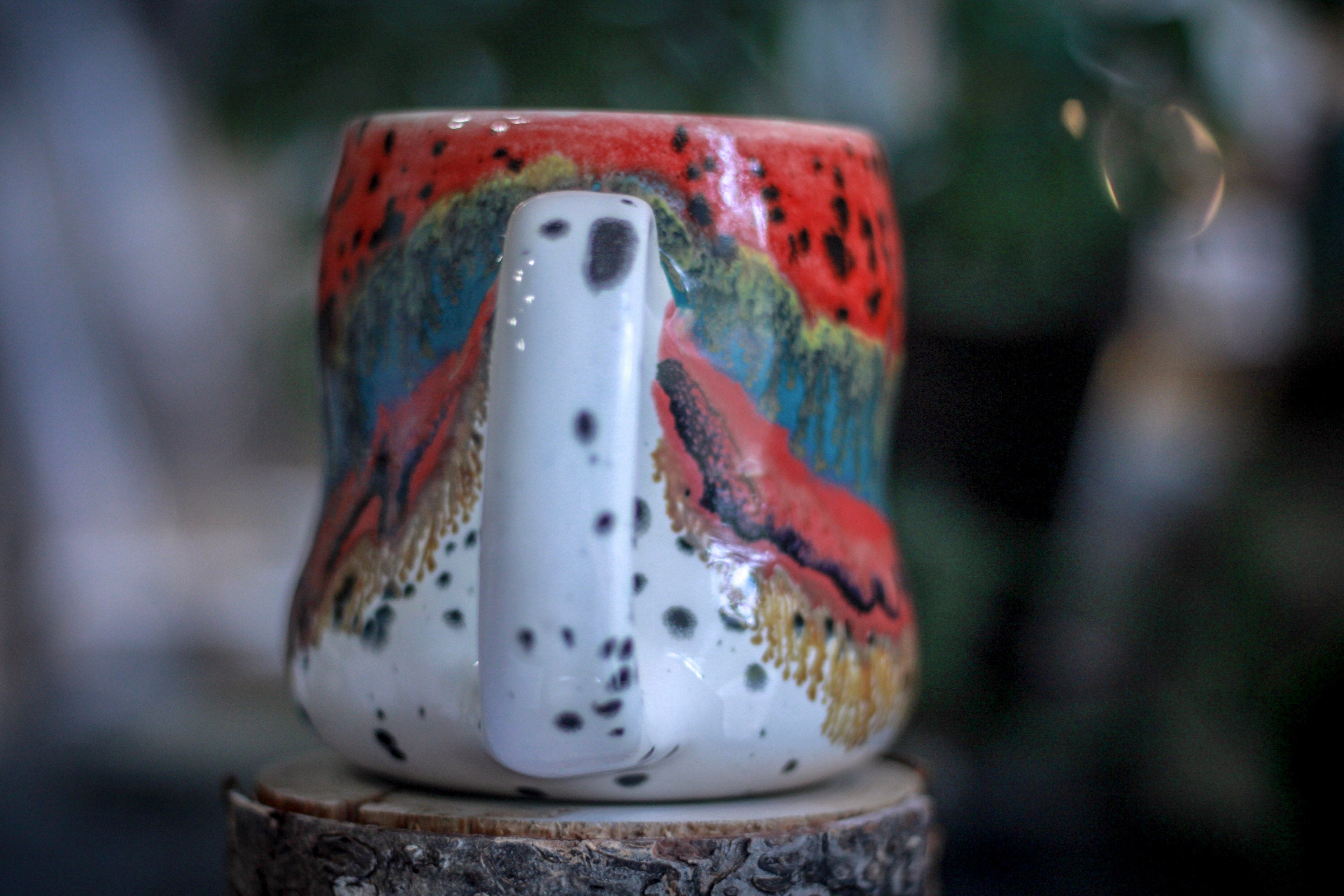 02-A Desert Rainbow Variation Gourd Mug, 20 oz.