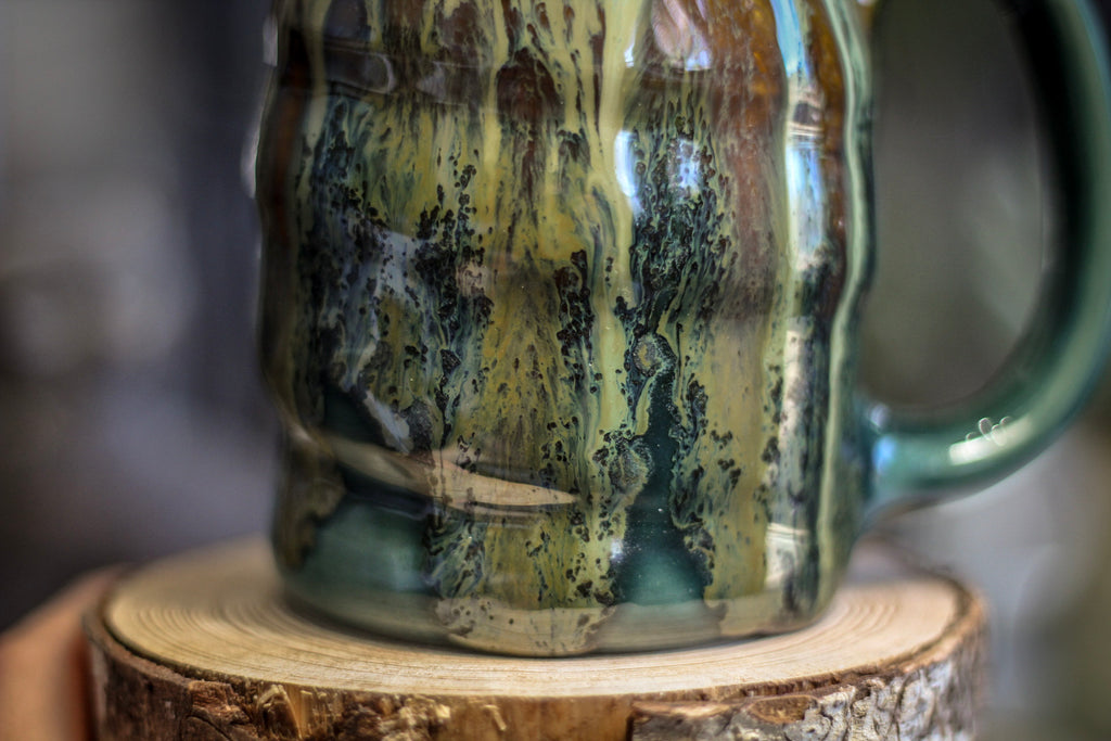 15-E Spanish Moss Variation Textured Stein Mug, 14 oz.