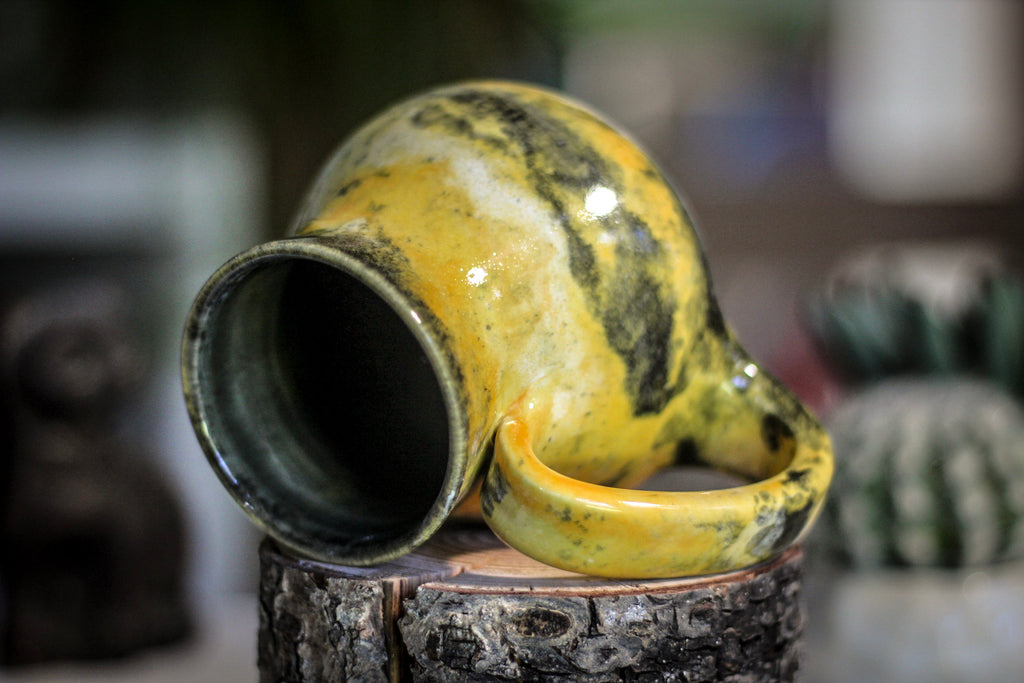 14-E Bumble Bee Jasper PROTOTYPE Barely Flared Mug, 12 oz.