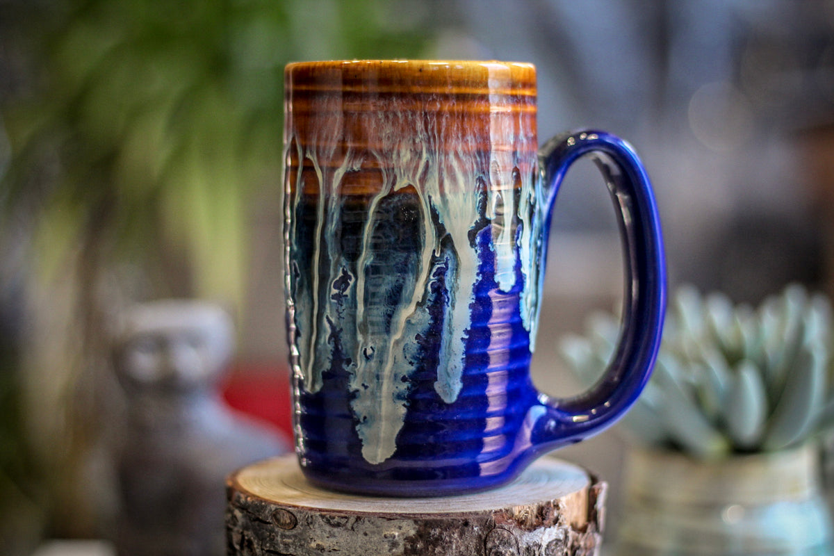 18-D New Wave Textured Stein Mug, 14 oz.