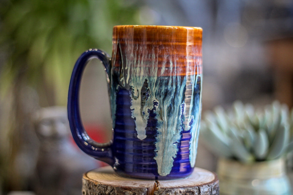 18-D New Wave Textured Stein Mug, 14 oz.