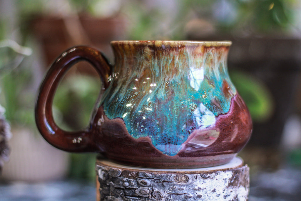 DRAWING WINNER 15-D Aqua Falls Barely Flared Squat Mug - MINOR MISFIT, 20 oz. - 10% off