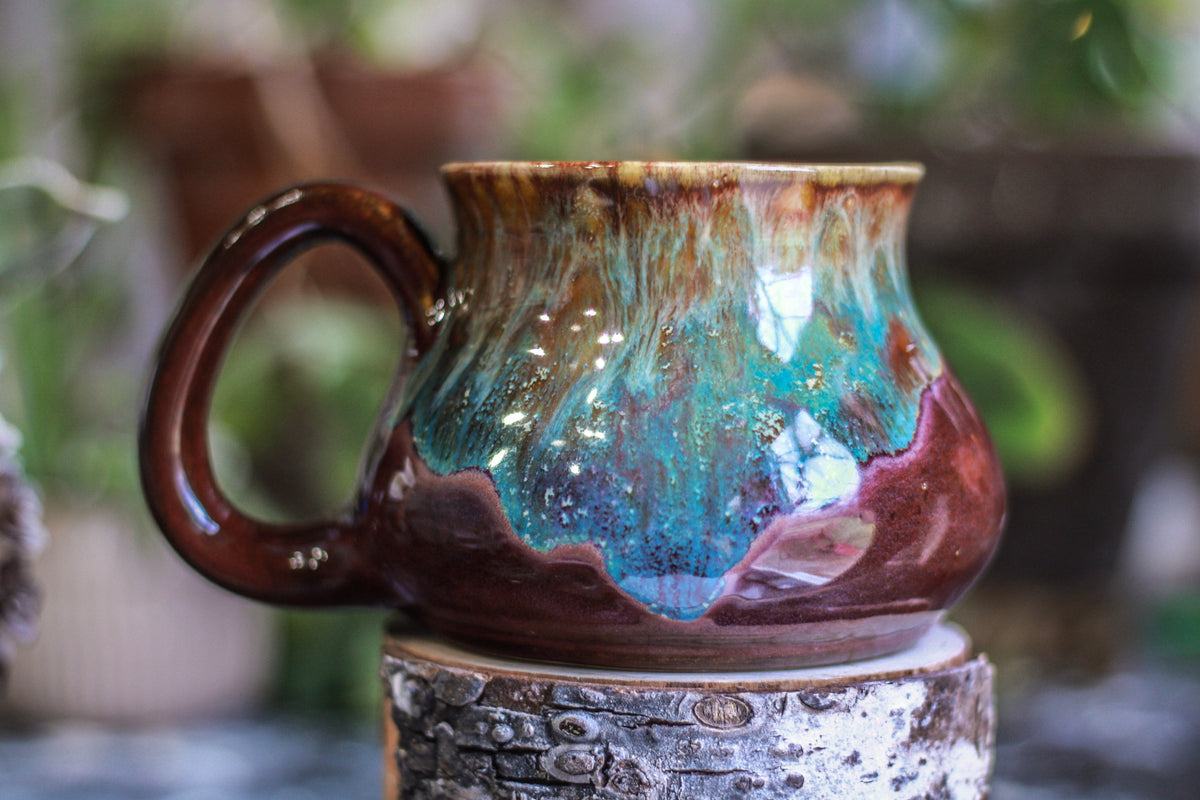 DRAWING WINNER 15-D Aqua Falls Barely Flared Squat Mug - MINOR MISFIT, 20 oz. - 10% off
