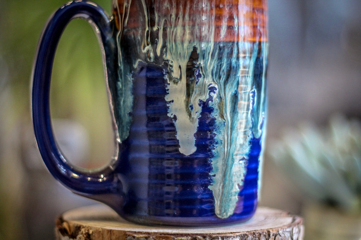 18-D New Wave Textured Stein Mug, 14 oz.